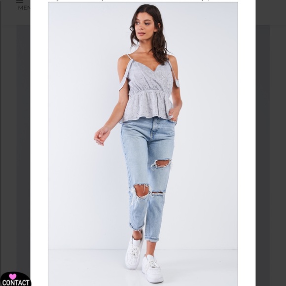 Floral Crotchet Off the Shoulder Top - Picture 3 of 4